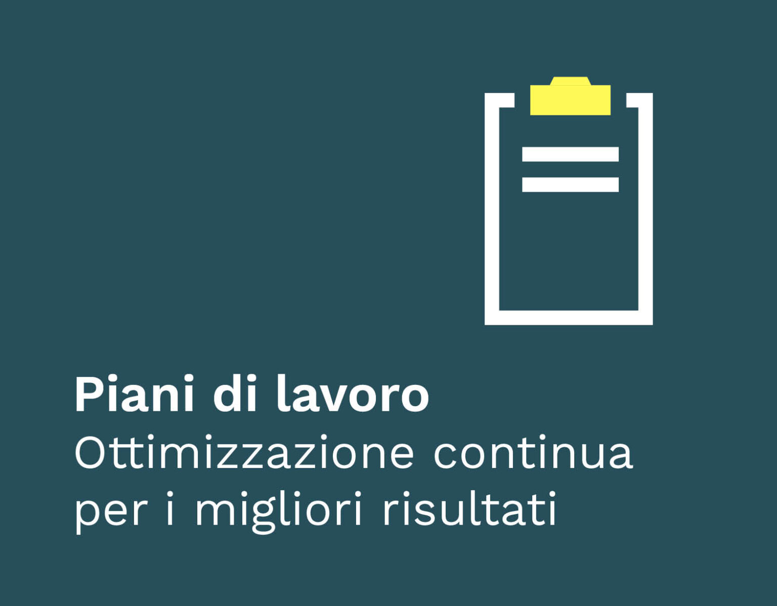 Piani di lavoro