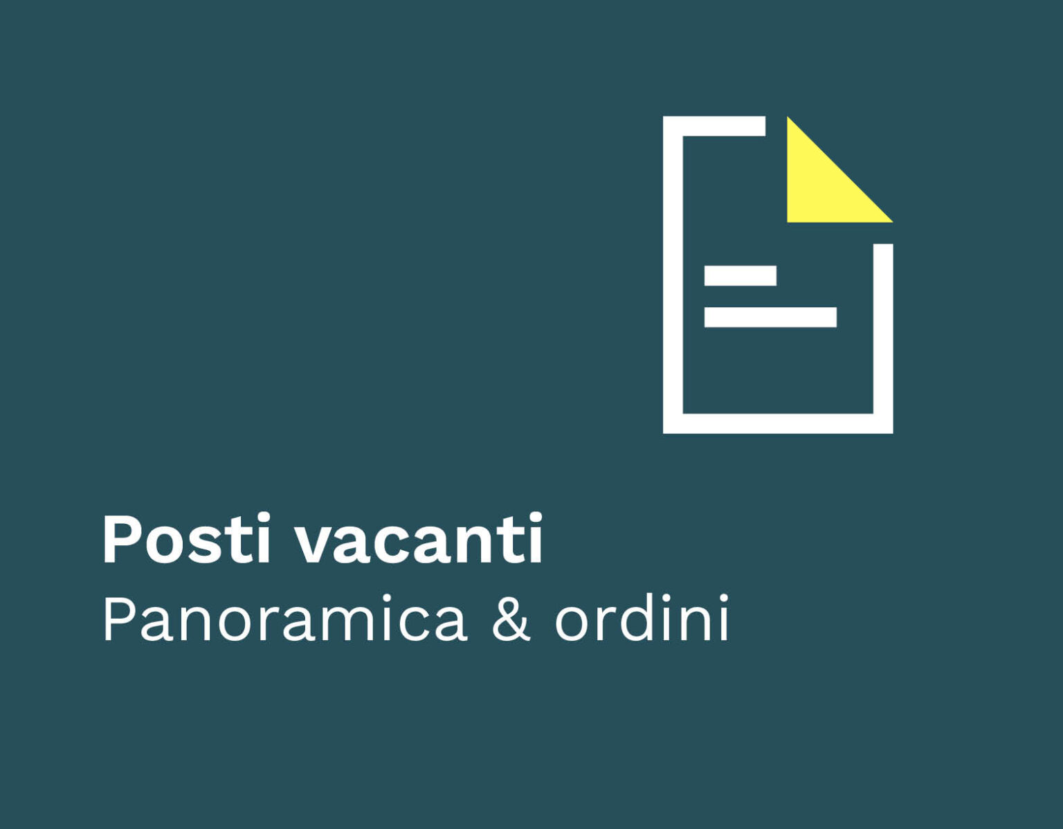 Posti vacanti