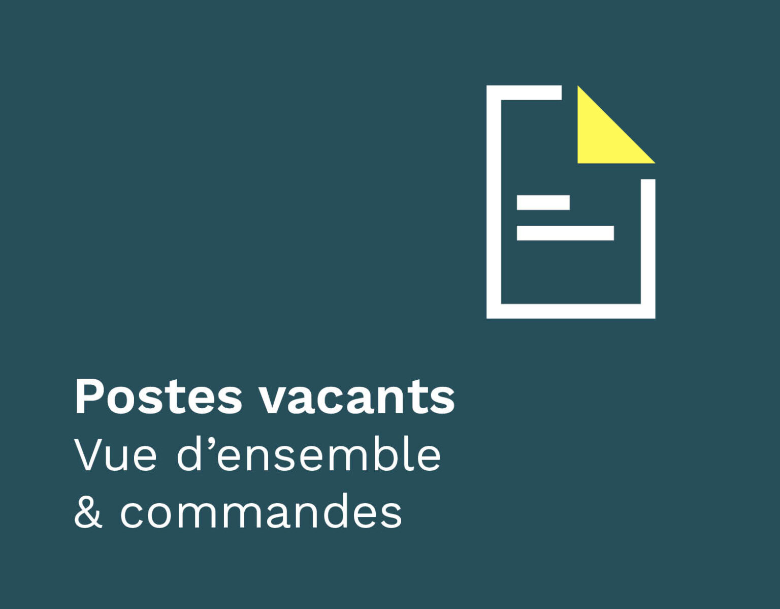 Postes vacants